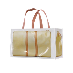 TITA ELVIE duffle Grocery Bag, yellow  canvas, large